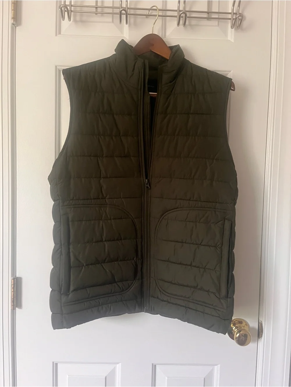 Banana Republic Olive Quilted Puffer Vest